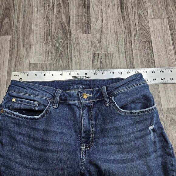 Lee Riders Jeans Womens 12P Blue Straight Leg Stretch Denim Mid Rise Casual - Picture 7 of 11